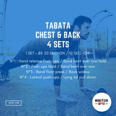 WOD#181 - TABATA Chest & Back