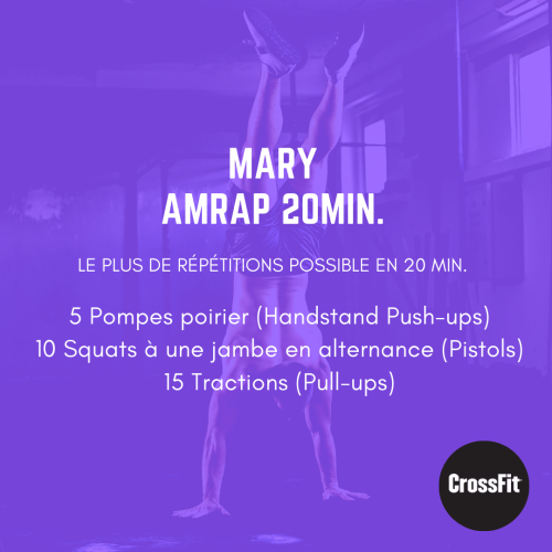 fiche entraînement wod mary the girl